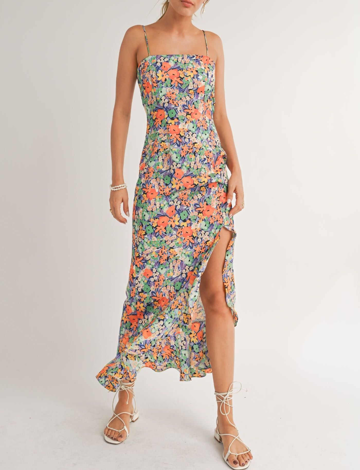 Island Girl Ruffled Maxi Dress
