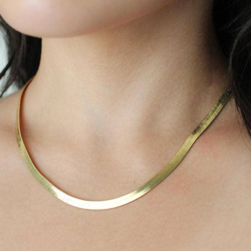 Ally Bea x Gold Herringbone Necklace
