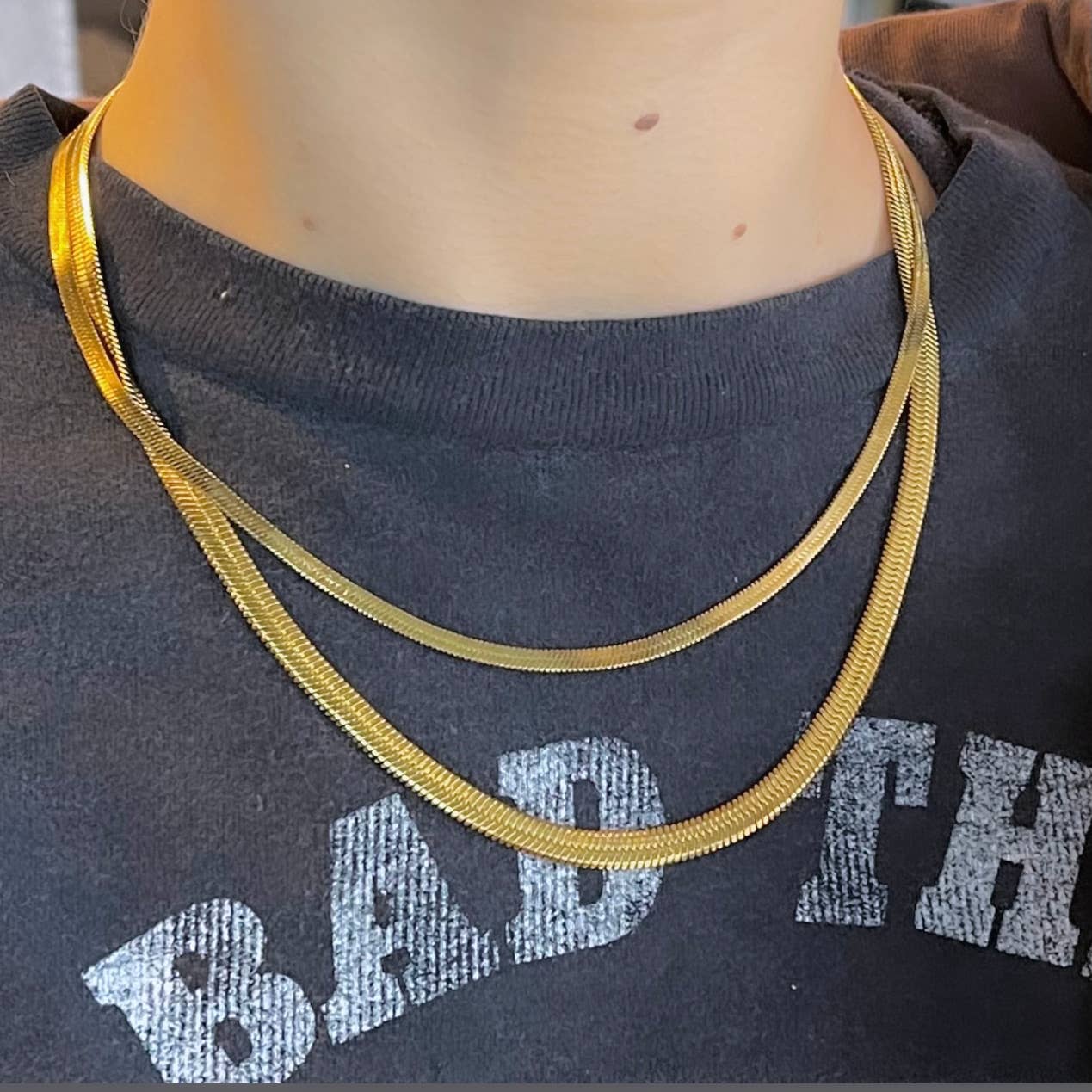 Ally Bea x Gold Herringbone Necklace