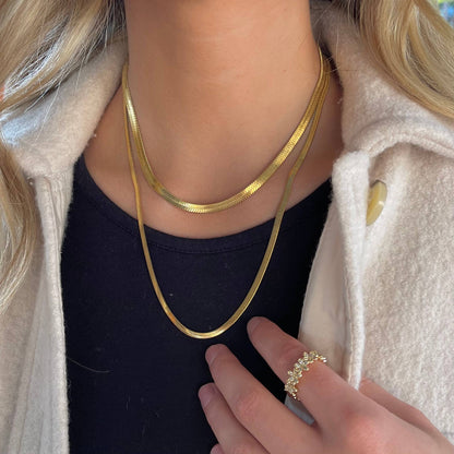 Ally Bea x  Gold Herringbone Necklace