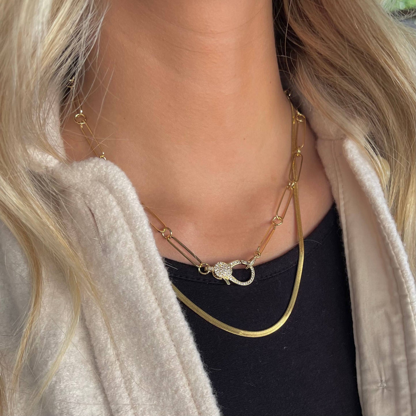 Ally Bea x  Gold Herringbone Necklace