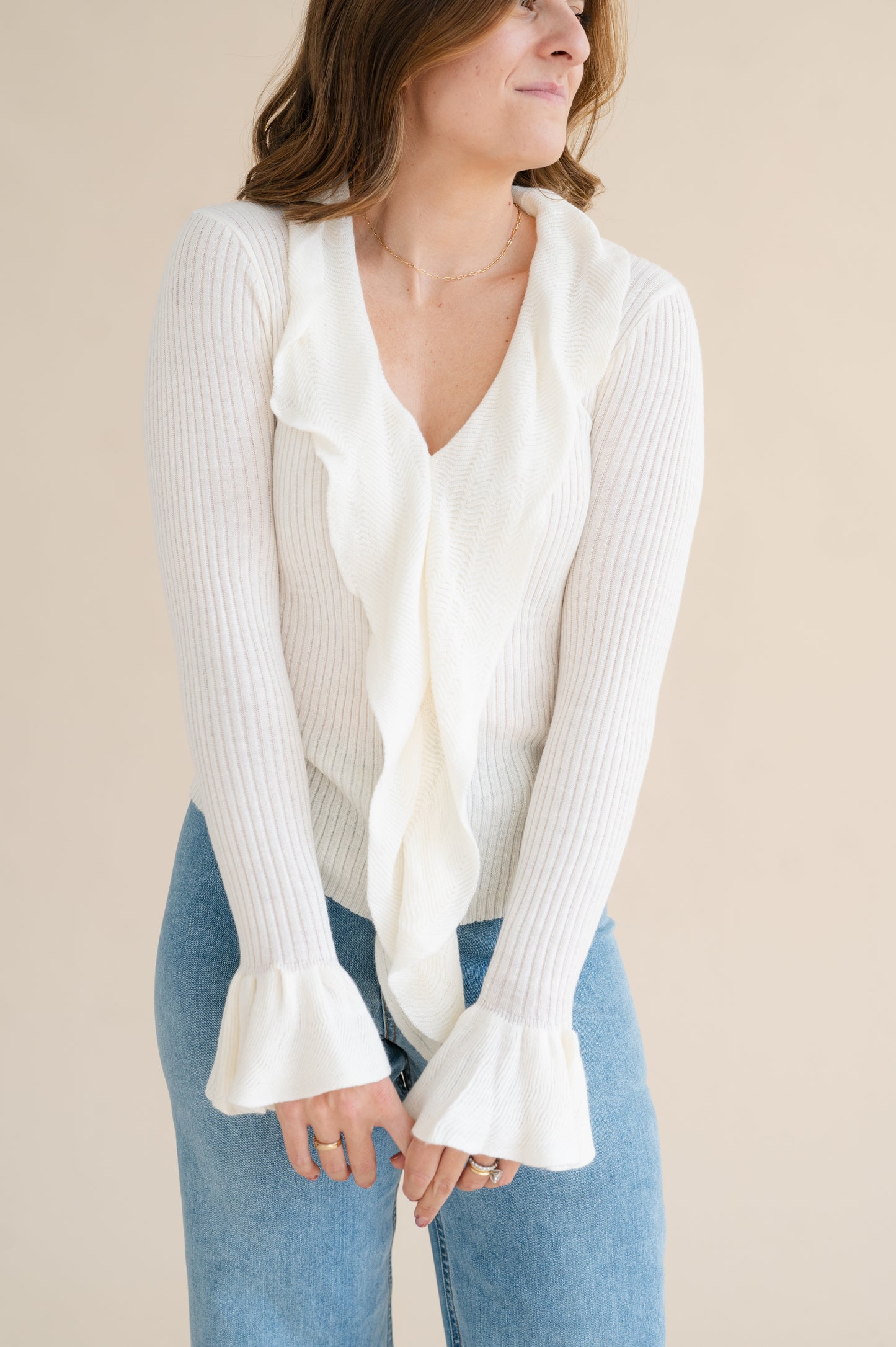 Petra Ruffle Sweater