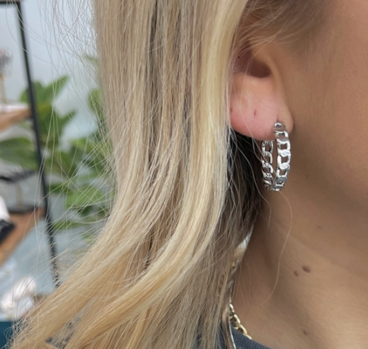 Ally Bea x Silver Lilly Braided Hoops