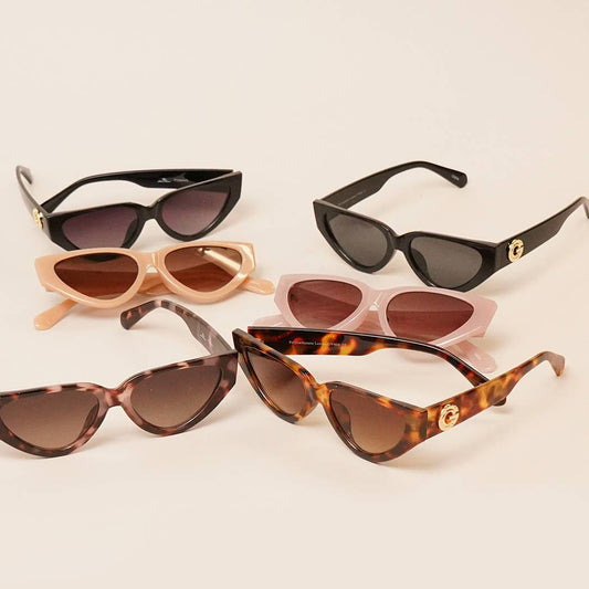 Ally Bea x Retro Vintage Narrow Cat Eye Sunglasses